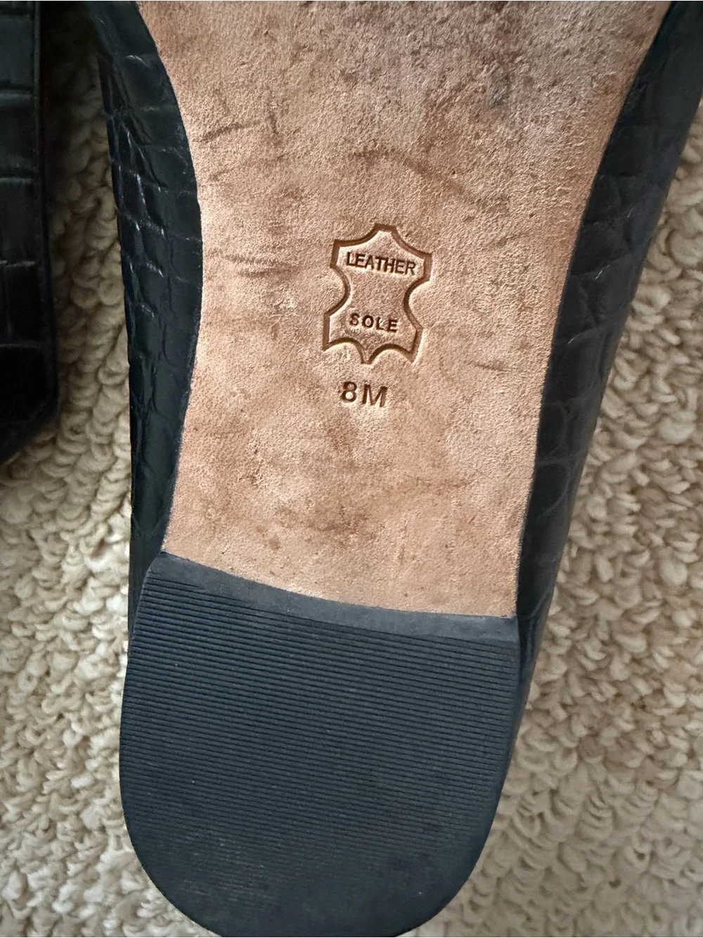 Tory Burch Women's Dark Brown Croc-Embossed Leather Loafers